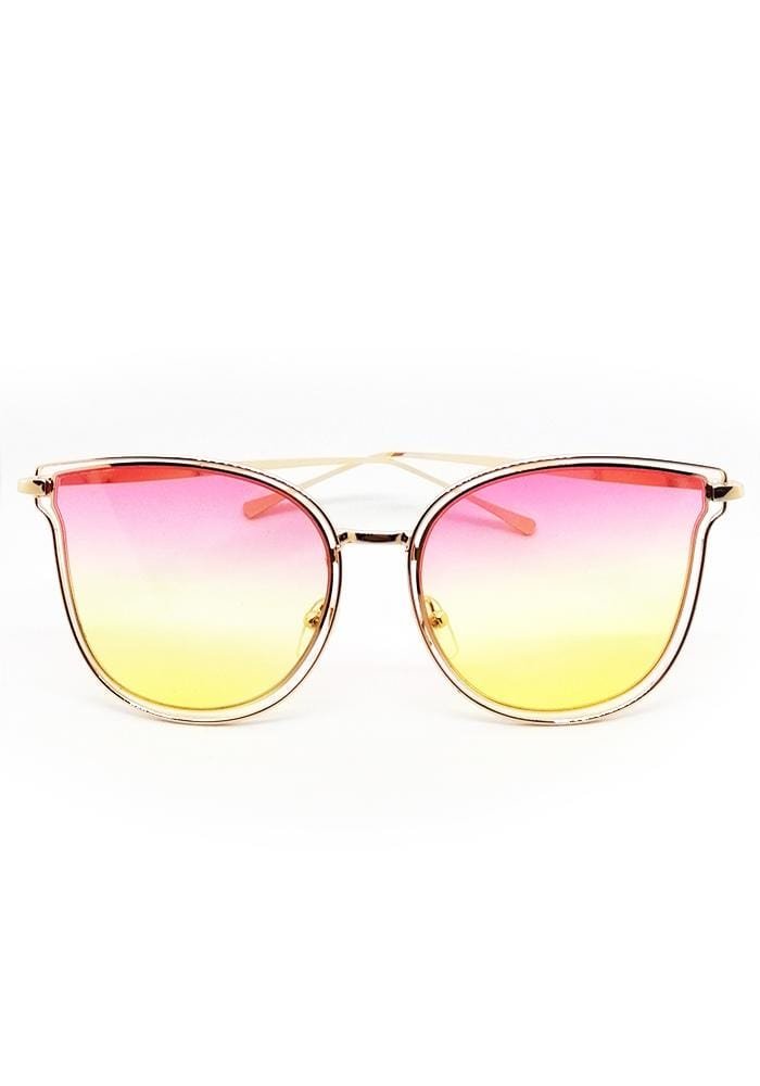Pink & Yellow Ombre Sunglasses - Hula Beach-Sunglasses-Hula Beach