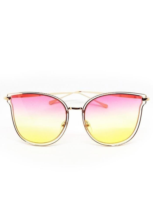Pink & Yellow Ombre Sunglasses - Hula - Sunglasses - Hula Beach