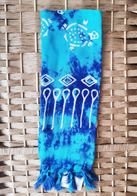 Blue Tie Dye Mini Sarong - Hula Beach-Sarong-Hula Beach