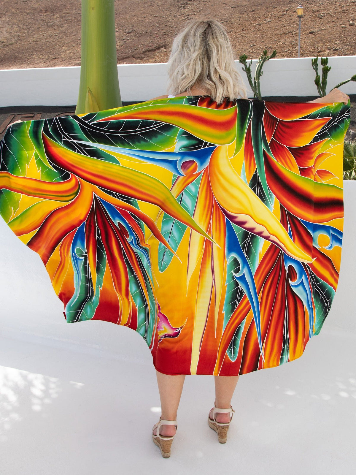 Hummingbird Hand Painted Sarong - Hula Beach-Sarong-Hula Beach