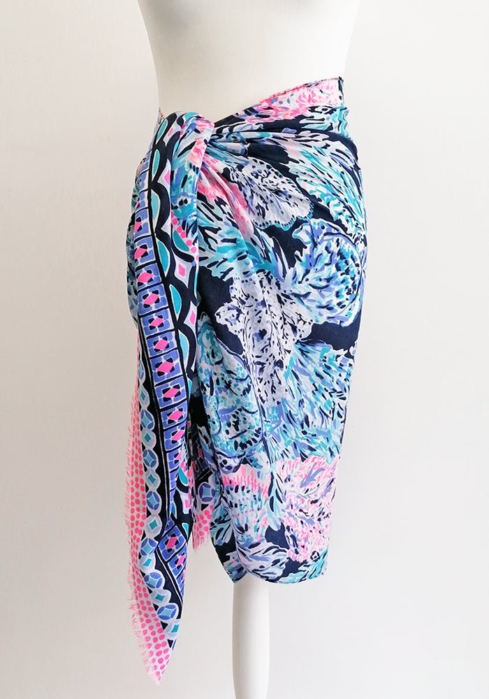 Neon Abstract Bloom Sarong - Hula Beach-Swimwear-Hula Beach