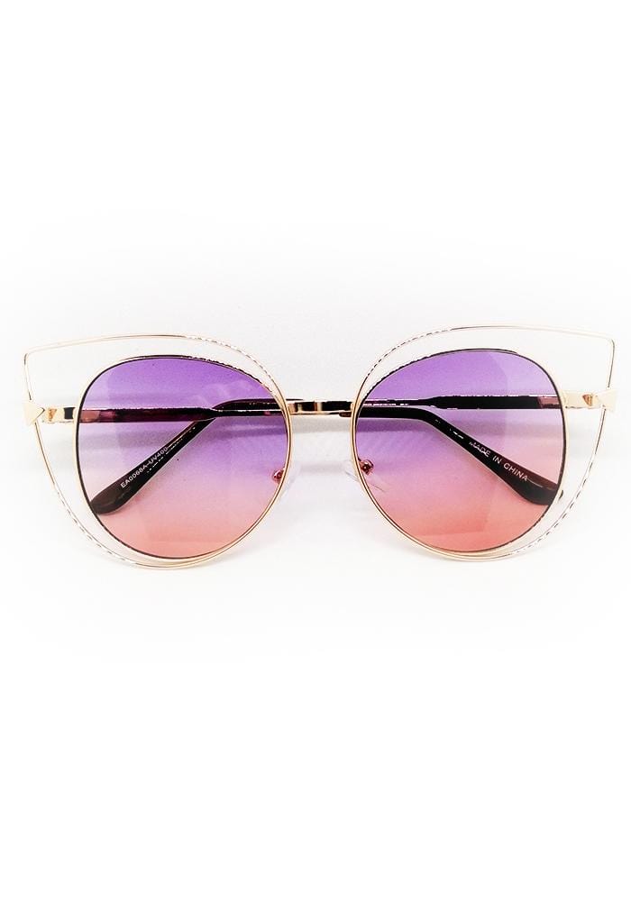 Pink & Purple Ombre Sunglasses - Hula Beach-Sunglasses-Hula Beach