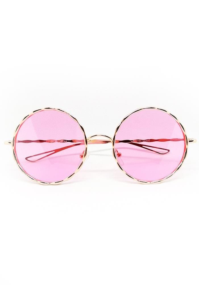 Pink Round Sunglasses - Hula Beach-Sunglasses-Hula Beach