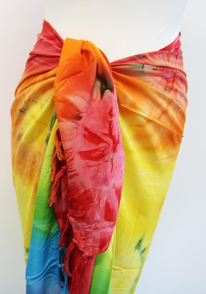 Rainbow Tie Dye Sarong - Hula Beach-Sarong-Hula Beach